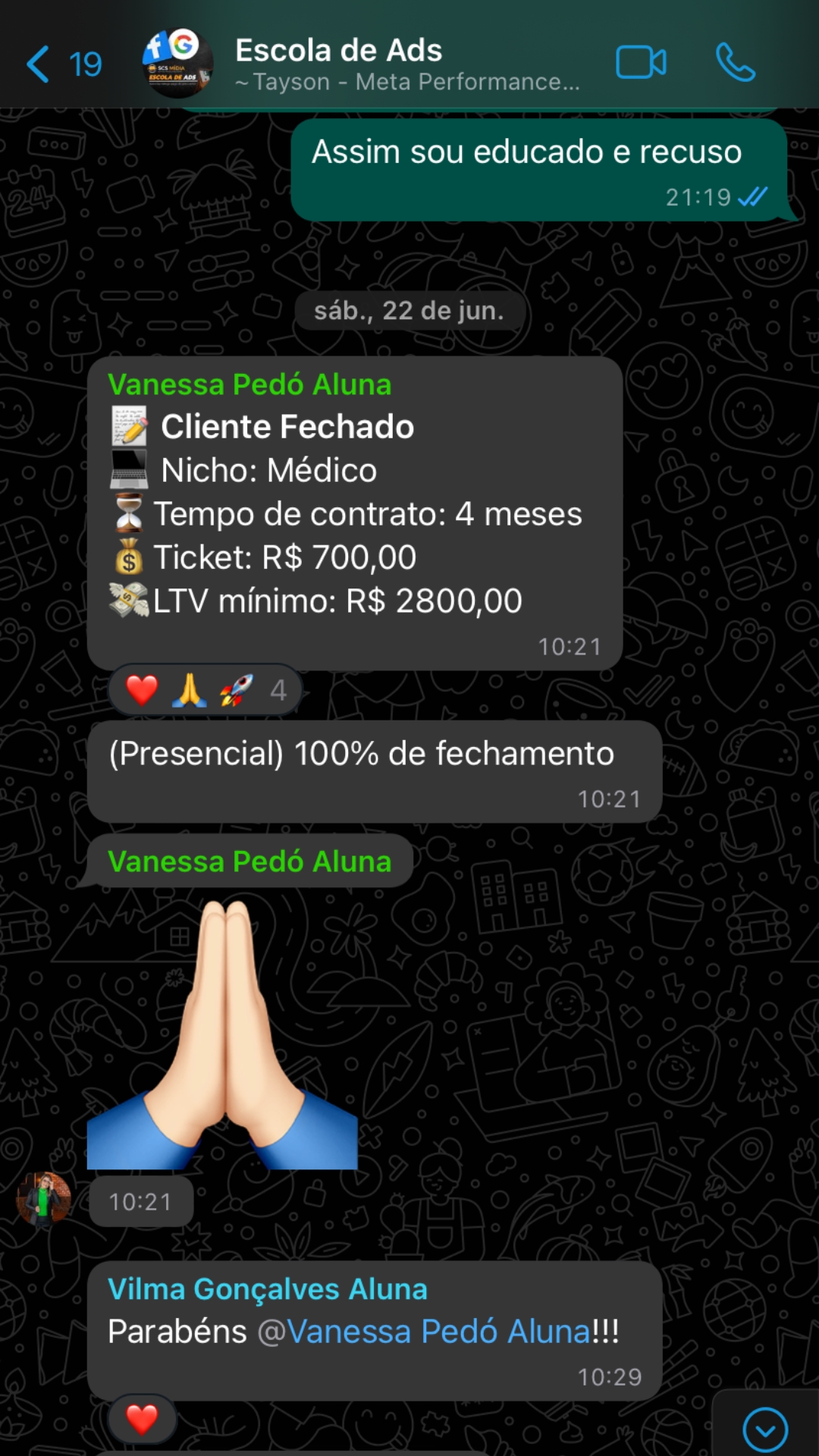 Print de depoimento 02
