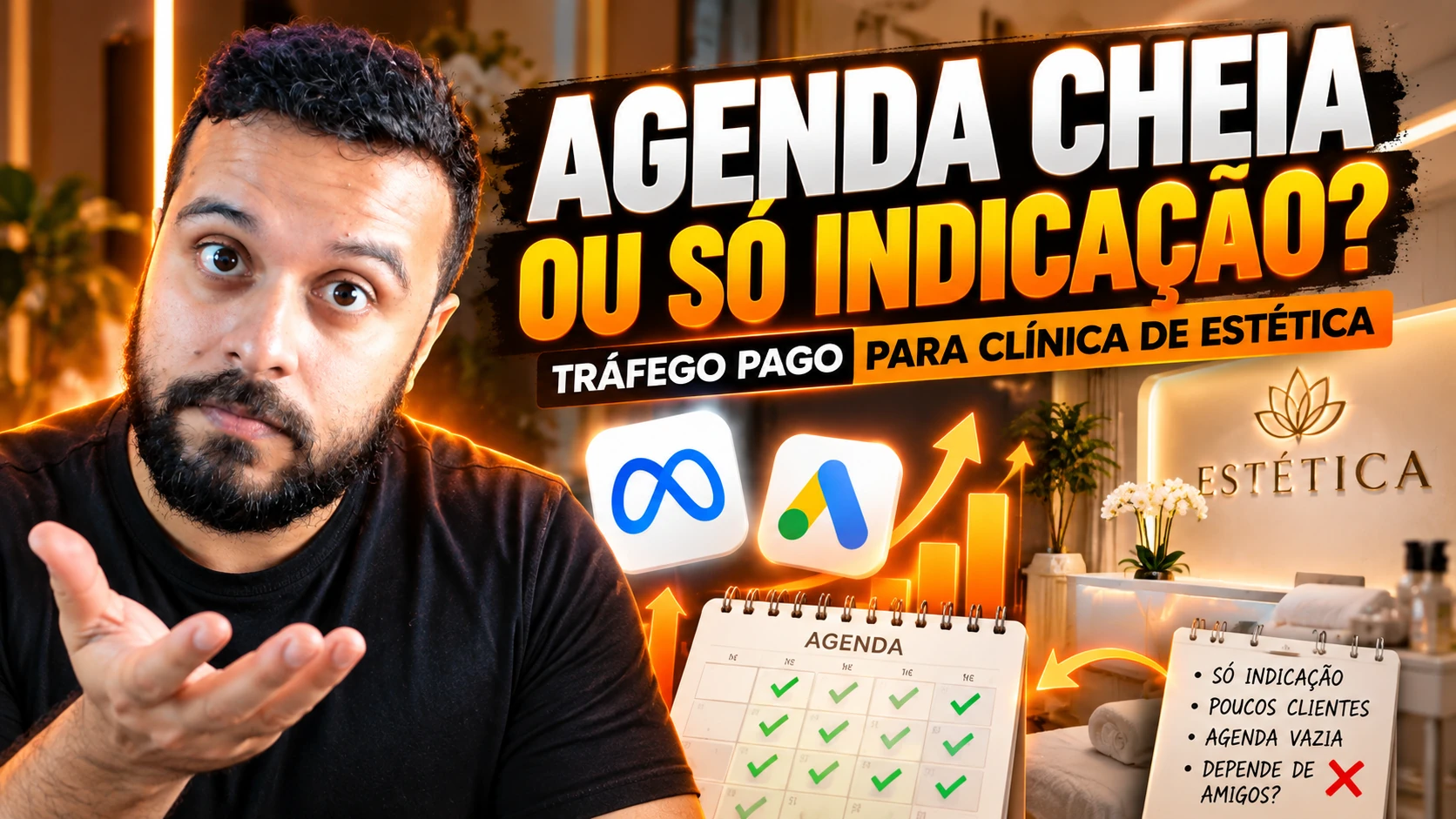 Sua clínica de estética tem agenda cheia ou vive de indicação? Como atrair clientes com tráfego pago